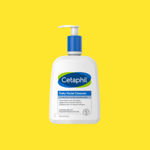 Cetaphil Daily Facial Cleanser – 16 oz / 473 ml (For Oily & Sensitive Skin, Imported)