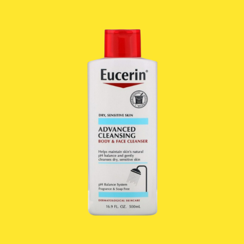 Eucerin Advanced Cleansing Body & Face Cleanser – 16.9 fl oz / ≈ 500 ml (Imported)
