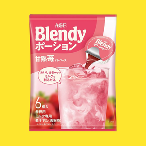 AGF Blendy Potion Sweet Mature Strawberry Ole Base (6 قطع أكواب مقسمة)